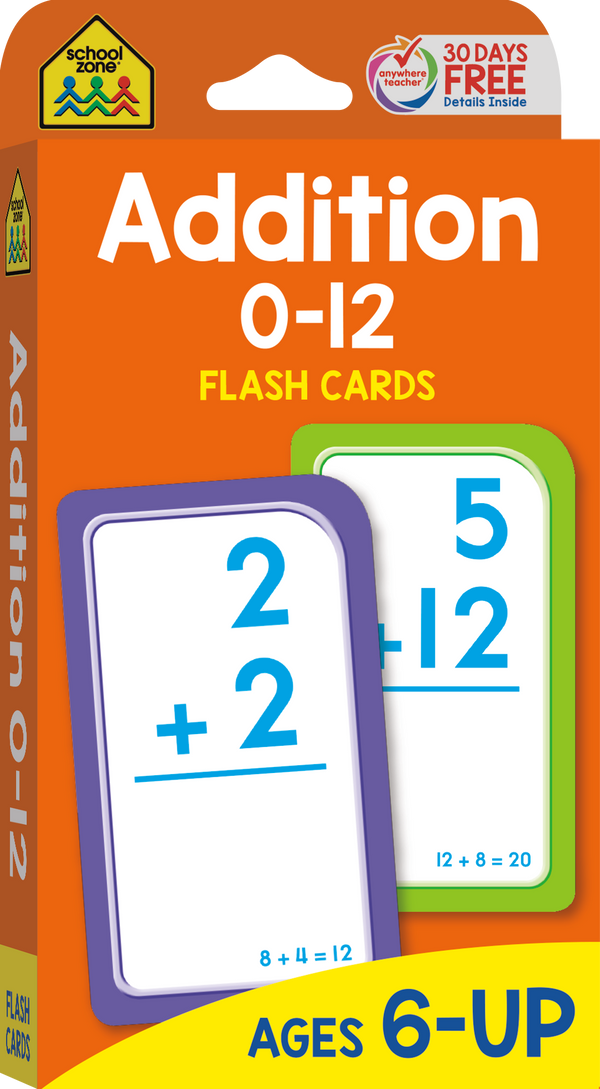 Addition 0 to 12 Flash Cards - School Zone