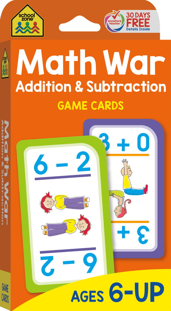 Math War Add/Subtract Flash Cards - School Zone