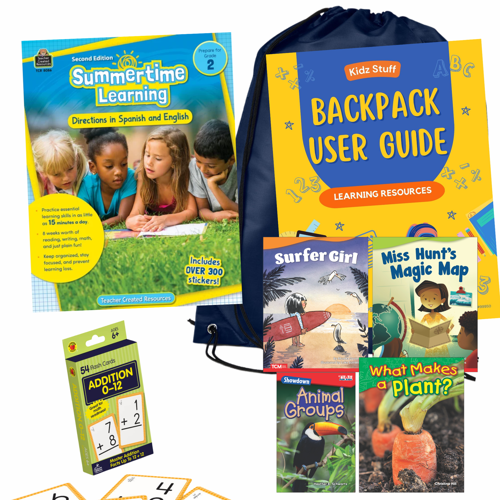 KS Summer Essentials Backpack Prep for 2nd + Summertime Learning SPANISH