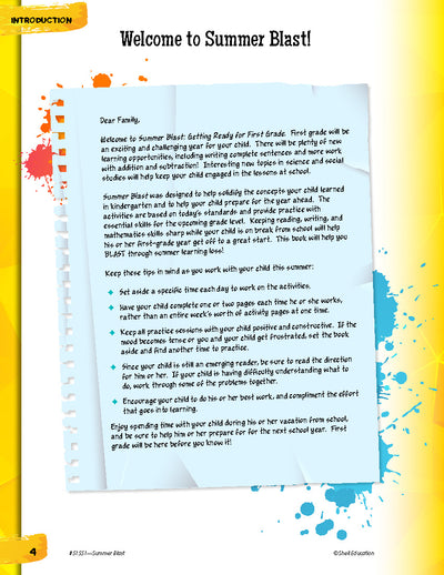 Summer Blast: Getting Ready for First Grade