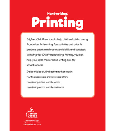 Handwriting: Printing Workbook (Brighter Child)