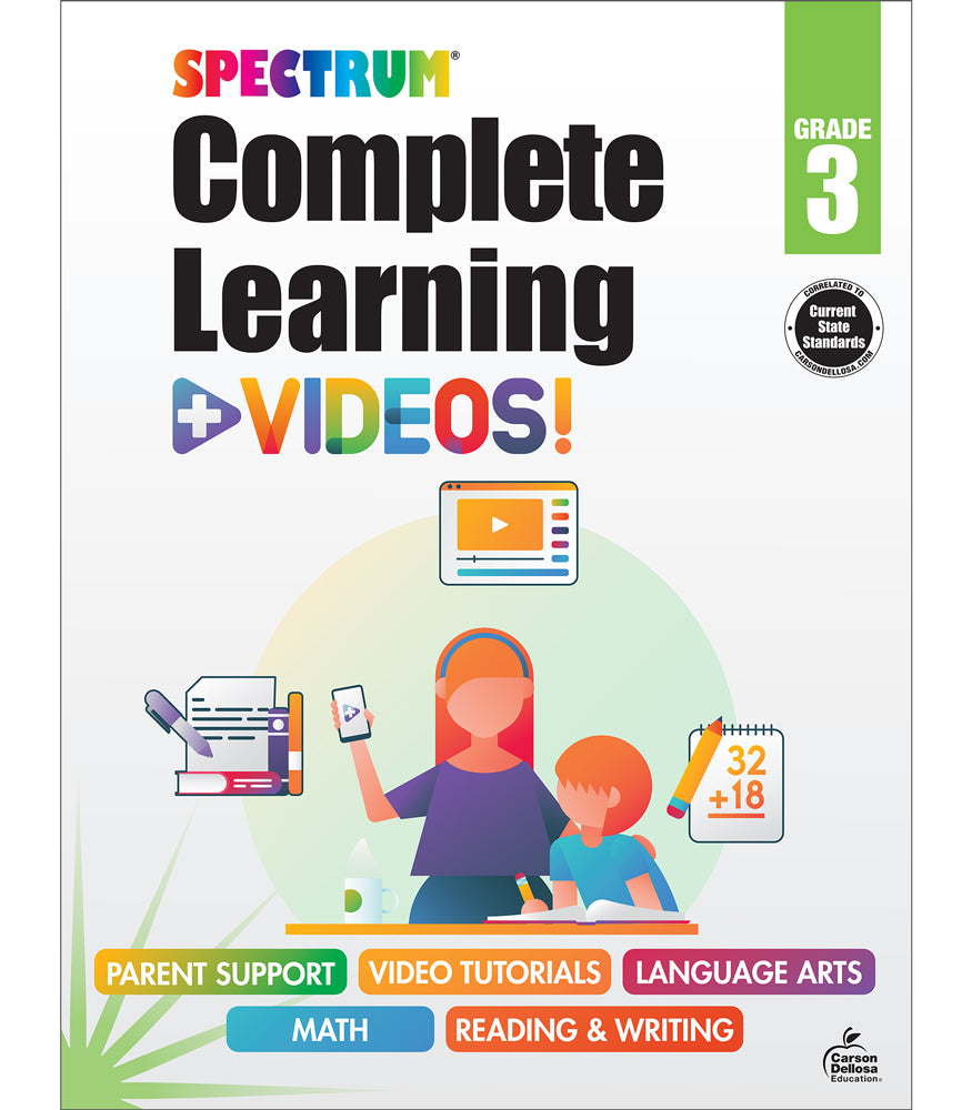 Spectrum Complete Learning + Videos Grade 3