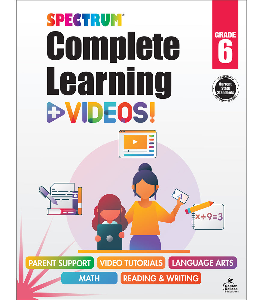 Spectrum Complete Learning + Videos Grade 6