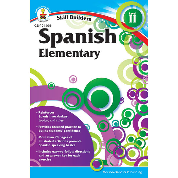 Skill Builders Spanish II, Grades K - 5 - SummerWorkbooks.com