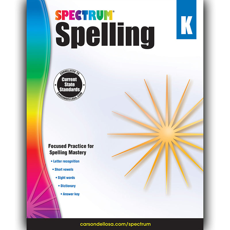 Spectrum Spelling, Grade K